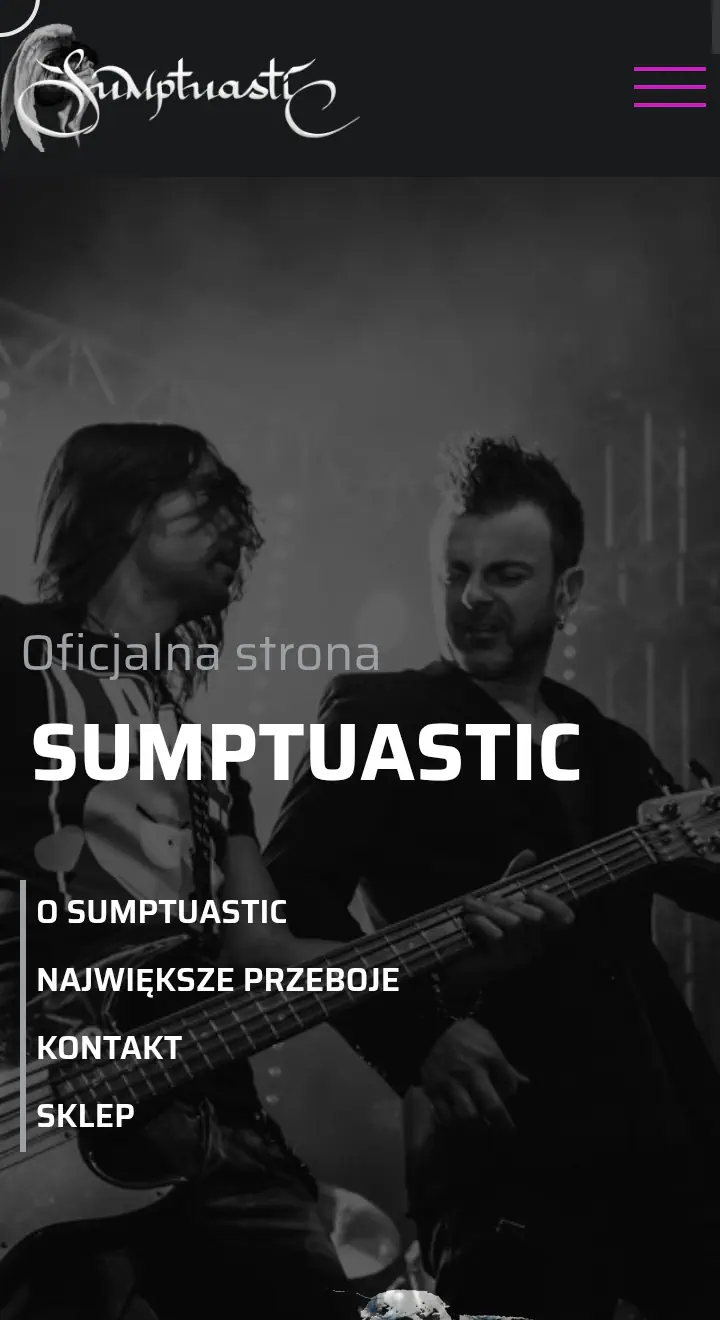 strona internetowa zespołu Sumptuastic