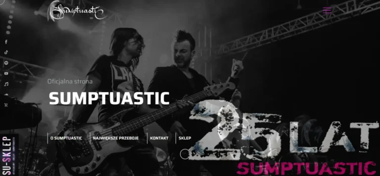 strona internetowa zespołu Sumptuastic