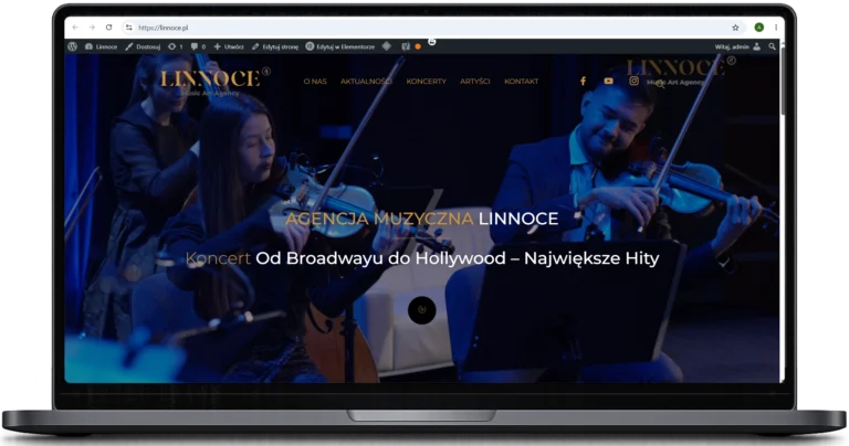 strona internetowa agencji muzycznej